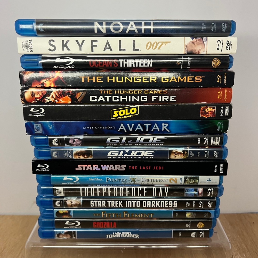 16 Blu-ray Movie Lot Bundle Star Wars Skyfall Avatar Hunger Games Action Sci-Fi